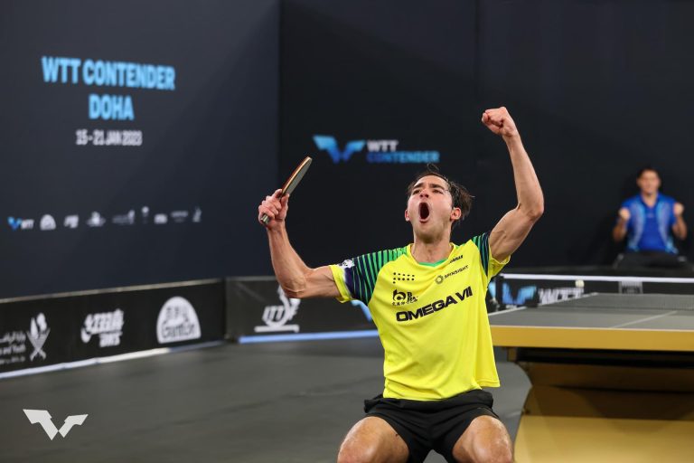 Hugo Calderano é campeão do WTT Contender de Doha