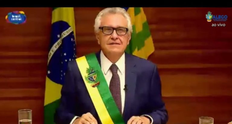 Caiado é oficialmente empossado para segundo mandato como governador de Goiás