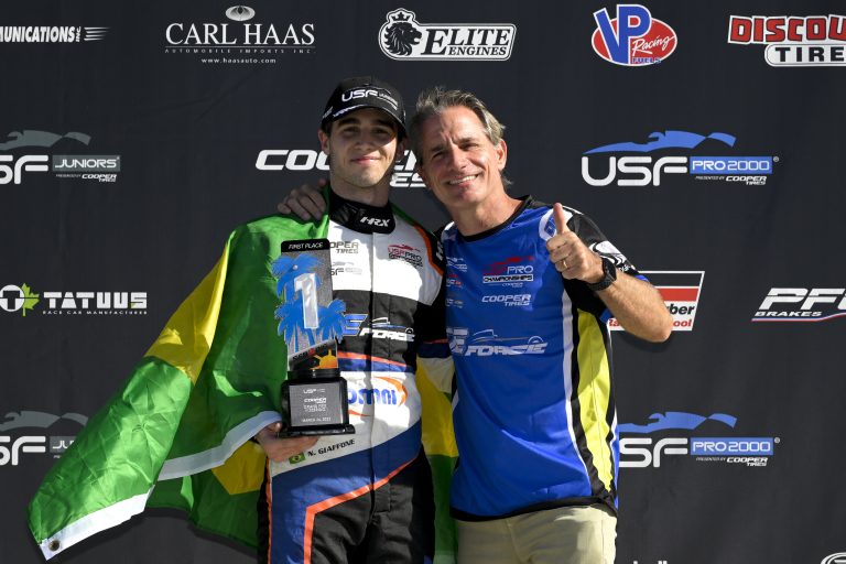Em estreia na USF Juniors, Nic Giaffone brilha em Sebring com ótimos resultados
