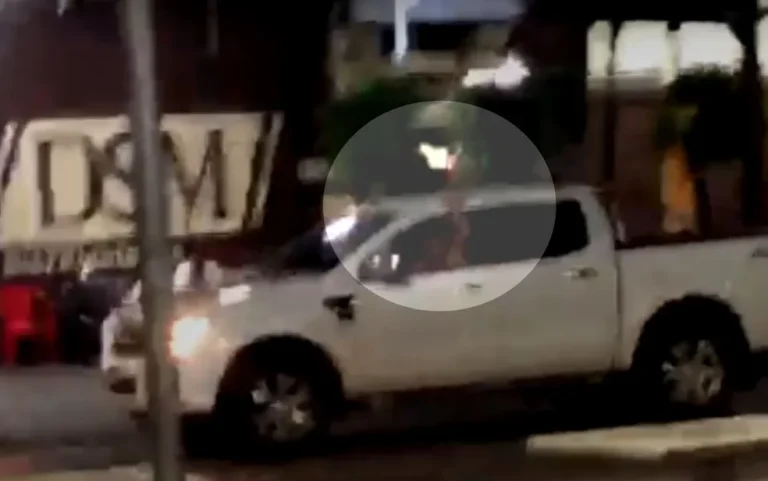 Vídeo mostra policial militar atirando pra cima em praça de Aruanã