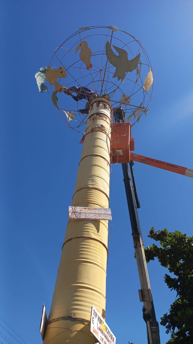 Escultura na Vila Viana, doada a Goiânia em 2008 por projeto cultural é recuperada