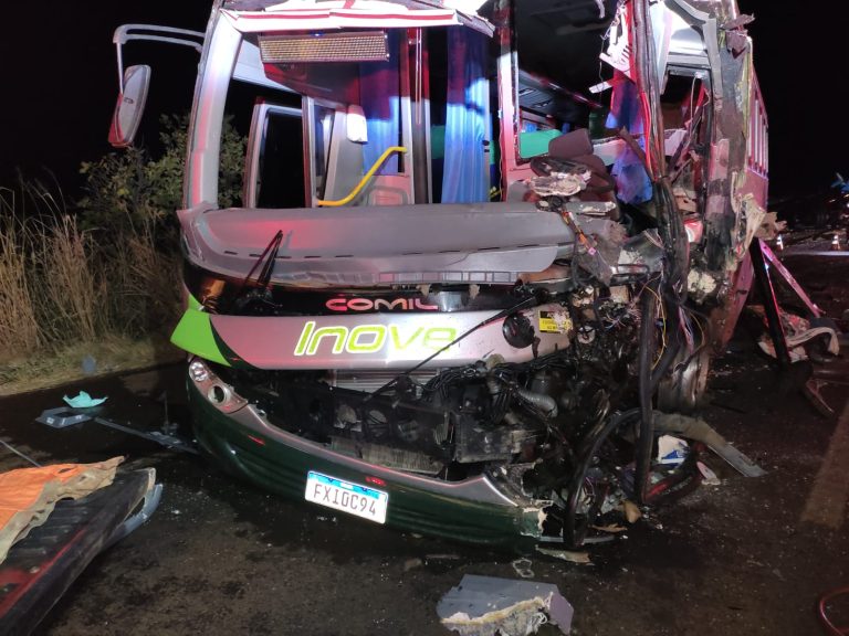 Acidente entre caminhão e ônibus faz vítima fatal na BR-452