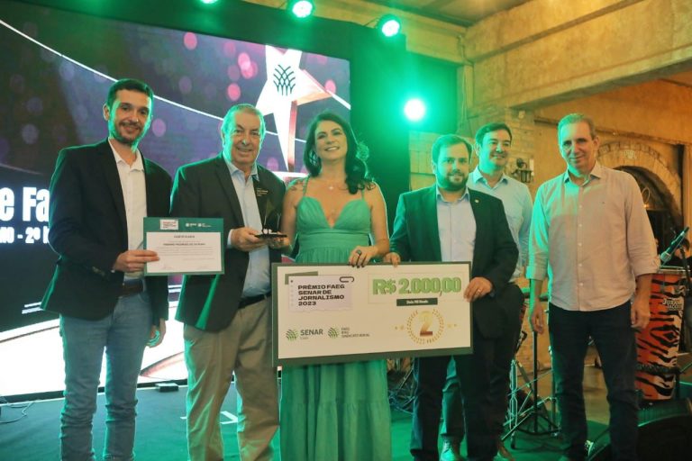 Jornalista da Rádio Bandeirantes e Safras News recebe Prêmio Faeg de Jornalismo