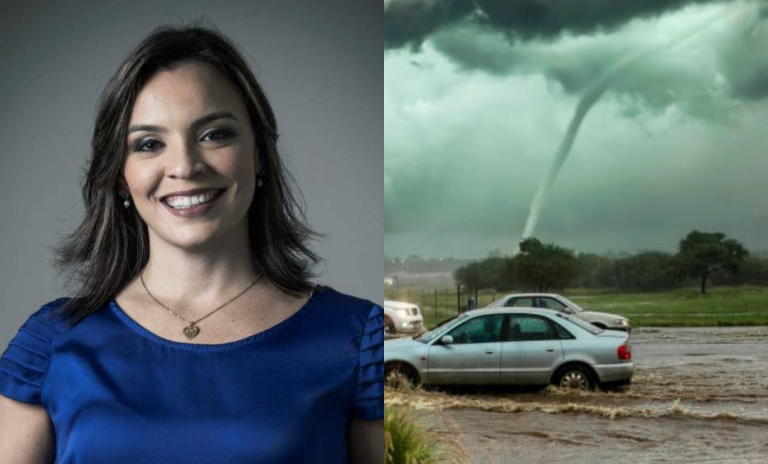 Jornalista Lorena Gomes relata “madrugada assustadora” com furacão Milton