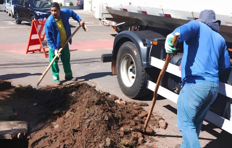 Limpeza de bocas de lobo em Goiânia