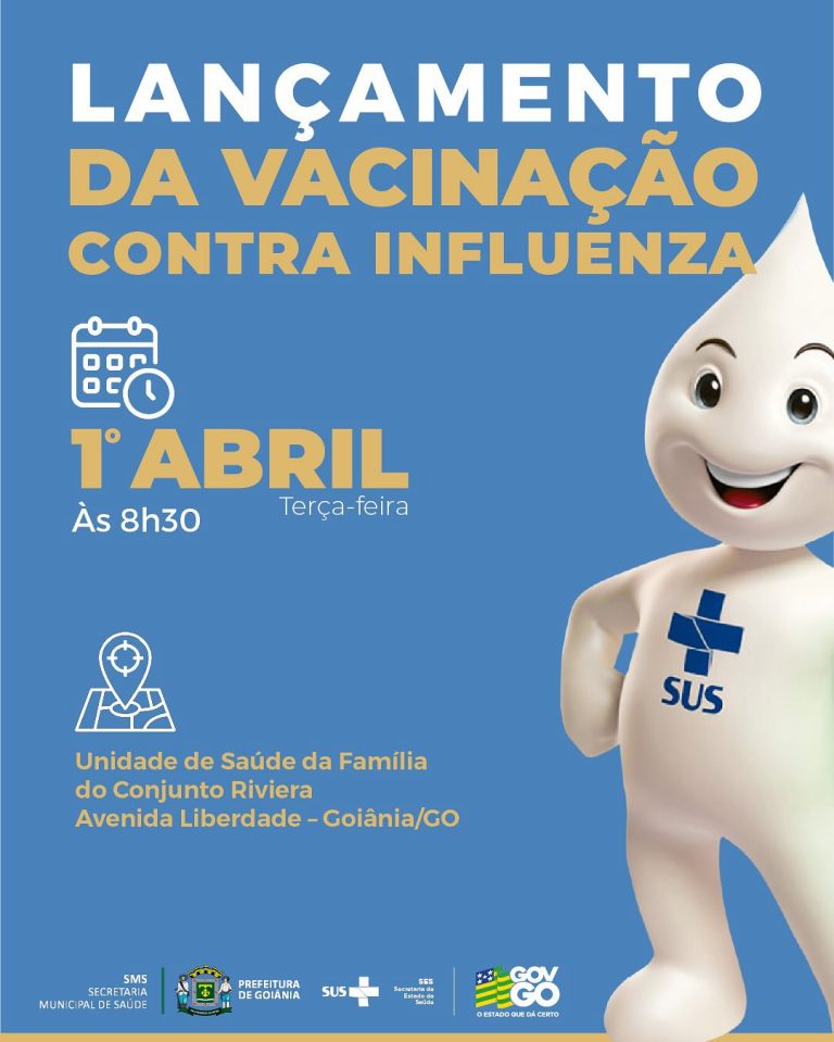 Amanhã, 1º de abril, iniciamos a vacinação contra a gripe. As doses já foram entregues nos 246 municípios.