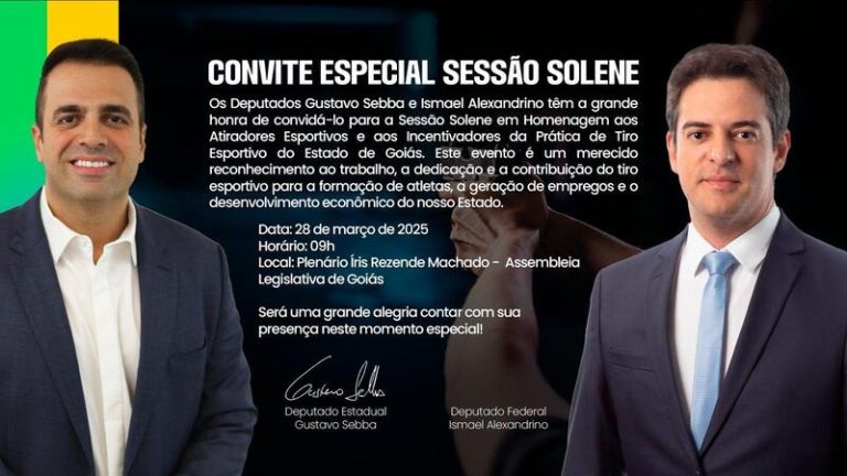 Gustavo Sebba e Ismael Alexandrino realizam sessão solene em homenagem aos atiradores esportivos