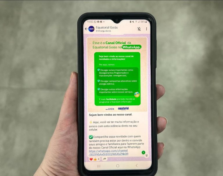 Equatorial Goiás lança canal oficial no WhatsApp para mais agilidade no atendimento