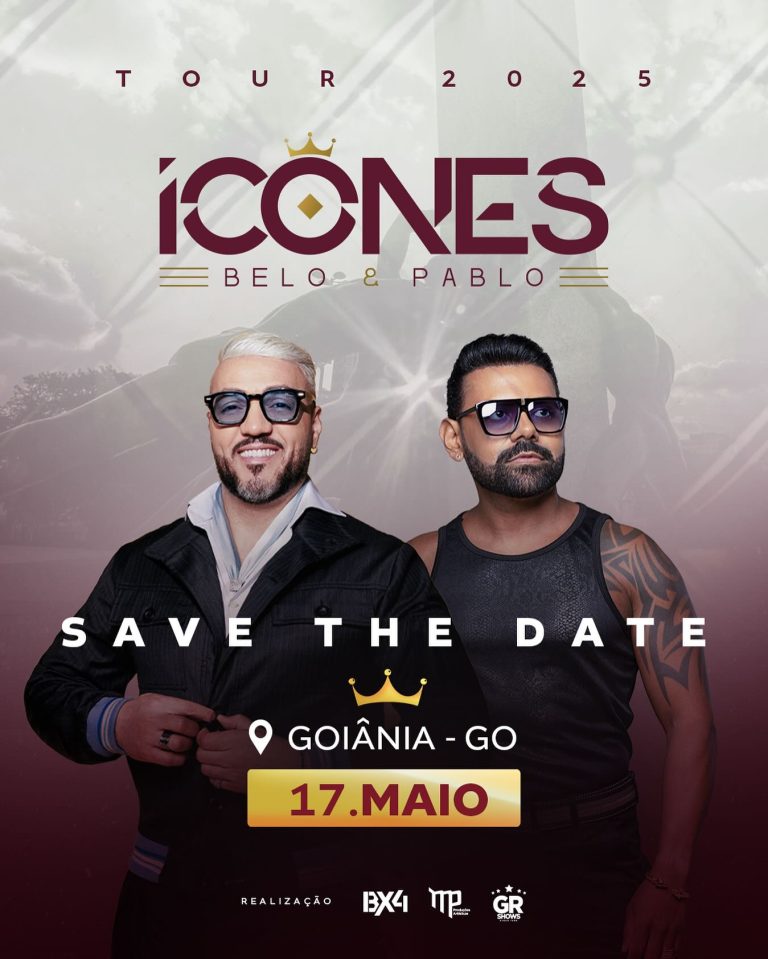 Os cantores Belo e Pablo estão confirmados na Pecuária de Goiânia 2025, a dupla traz o Projeto Ícones para esse grande evento.