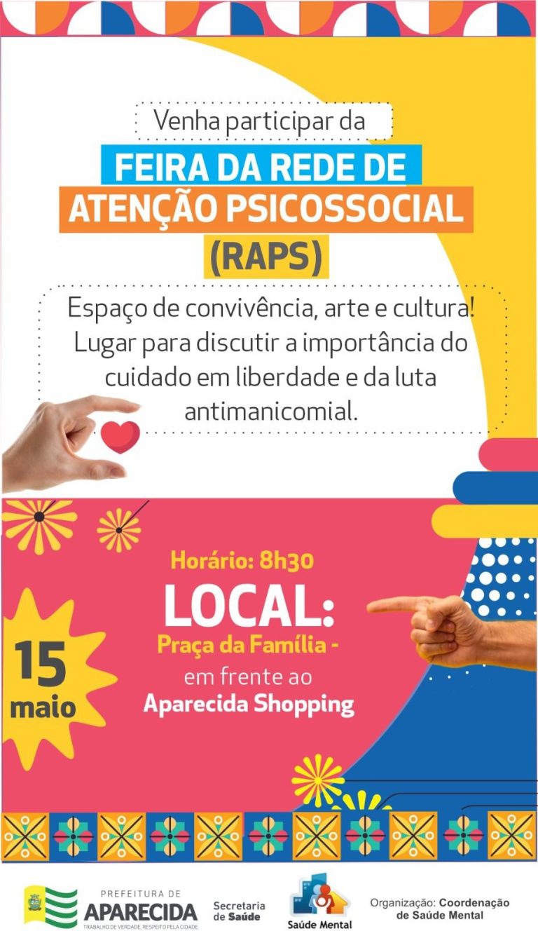 Prefeitura de Aparecida promove Feira da Rede de Atenção Psicossocial