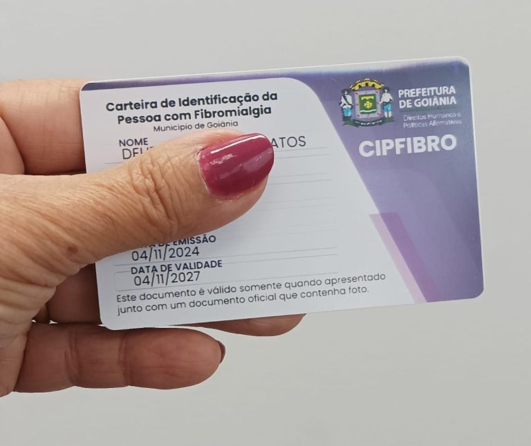 Goiânia disponibiliza versão digital da Carteira de Identificação para pessoas com fibromialgia; saiba como solicitar