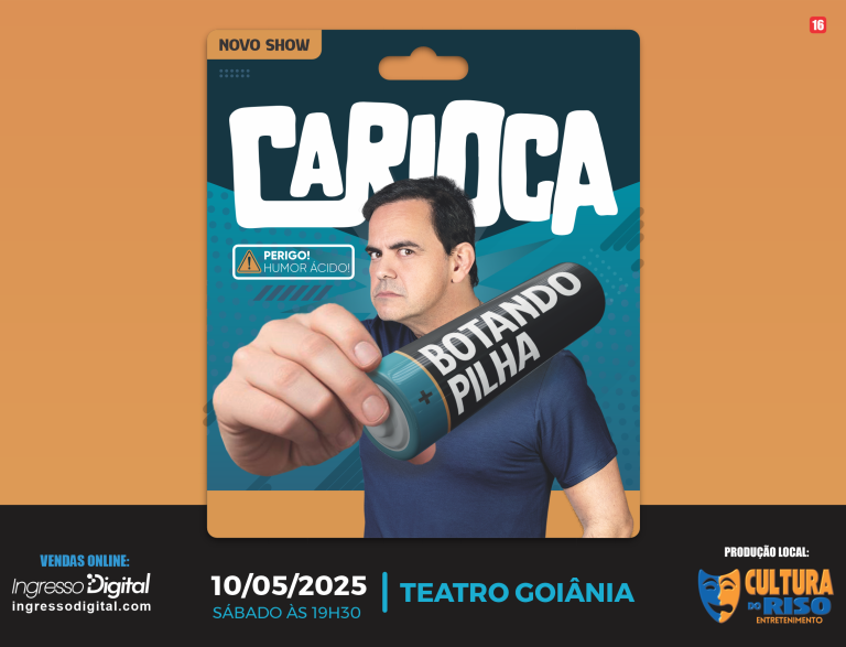 Humorista Carioca se apresenta em Goiânia e Anápolis