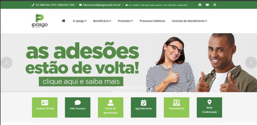 Ipasgo Saúde lança novo site com foco em serviços aos beneficiários