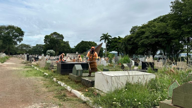 Prefeitura intensifica limpeza nos cemitérios e notifica proprietários de jazigos em estado de abandono