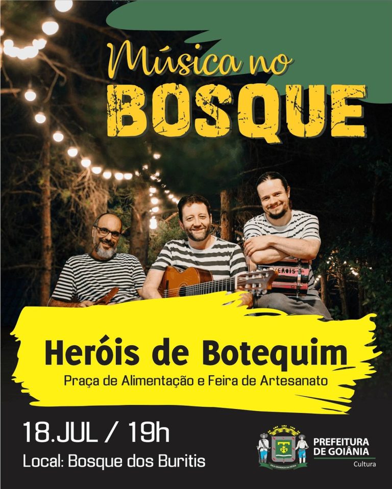 Projeto Música no Bosque apresenta Heróis de Botequim em noite de samba no Bosque dos Buritis, nesta sexta-feira (18/7)