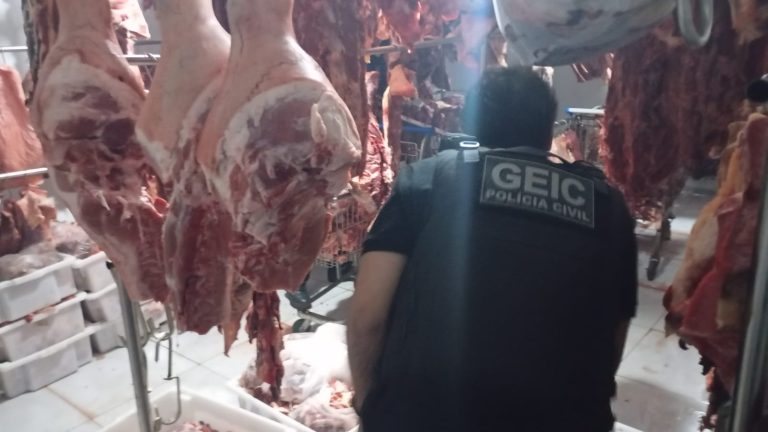 Polícia Civil prende dono de açougue por receptação e venda de carnes impróprias em Luziânia 