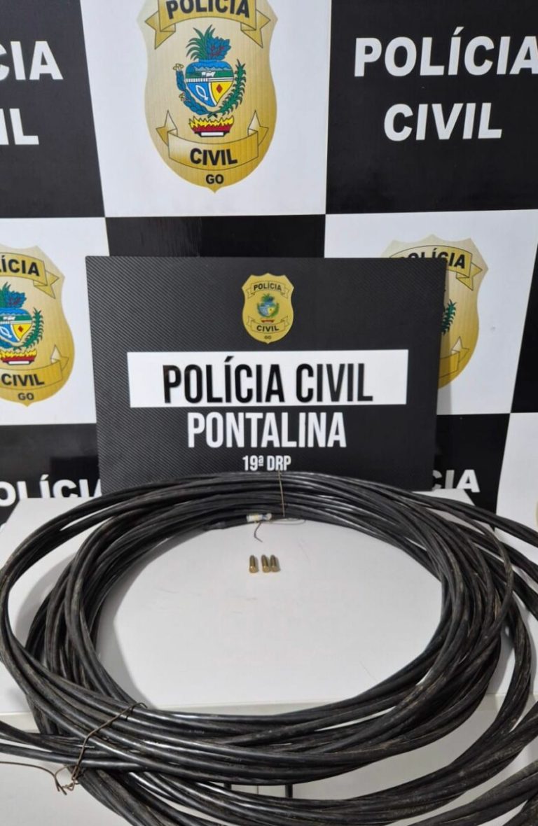 PCGO prende suspeito por receptação de fios furtados e apreende munições em Pontalina