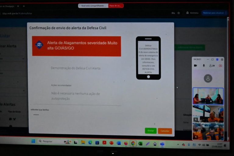 Goiânia passa a enviar alertas de emergência em tempo real durante o período chuvoso 
