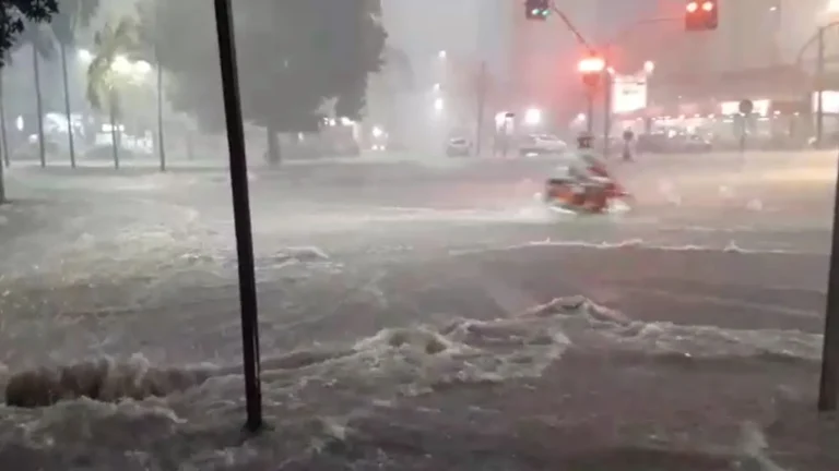 Chuva forte provoca alagamentos em Goiânia e Defesa Civil alerta para novas tempestades