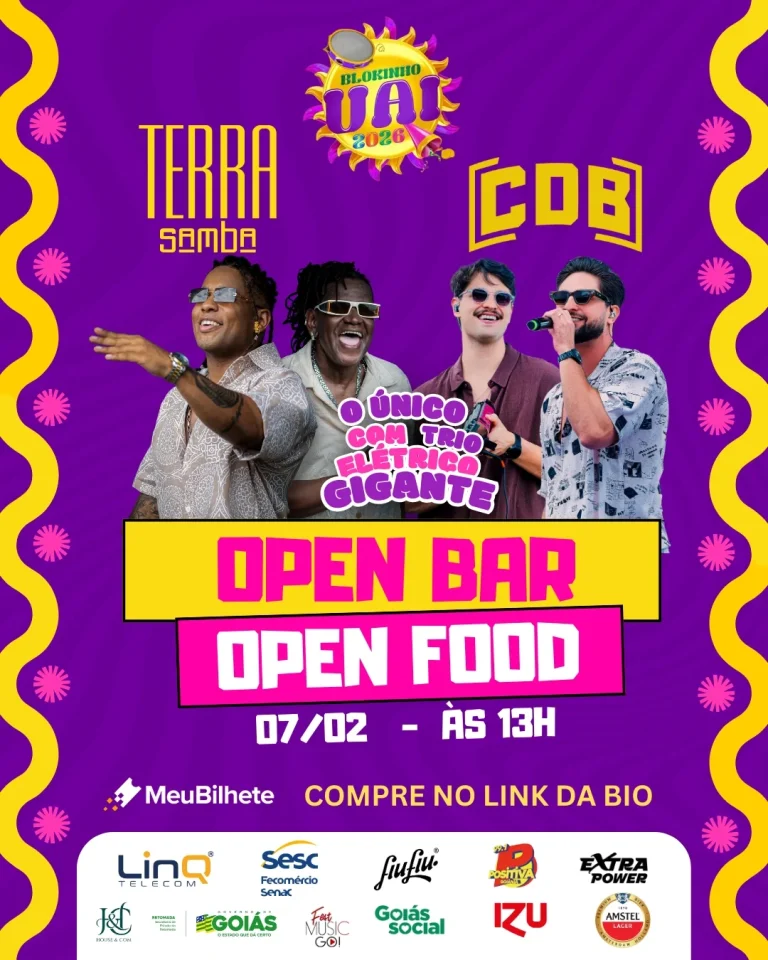 Blokinho UAI leva Terra Samba e CDB ao Setor Marista no dia 7 de fevereiro