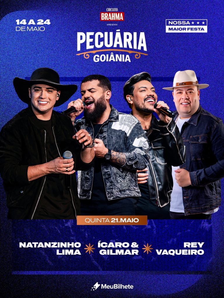 Natanzinho Lima, Ícaro & Gilmar e Rey Vaqueiro agitam a Pecuária de Goiânia nesta quinta-feira (21) 