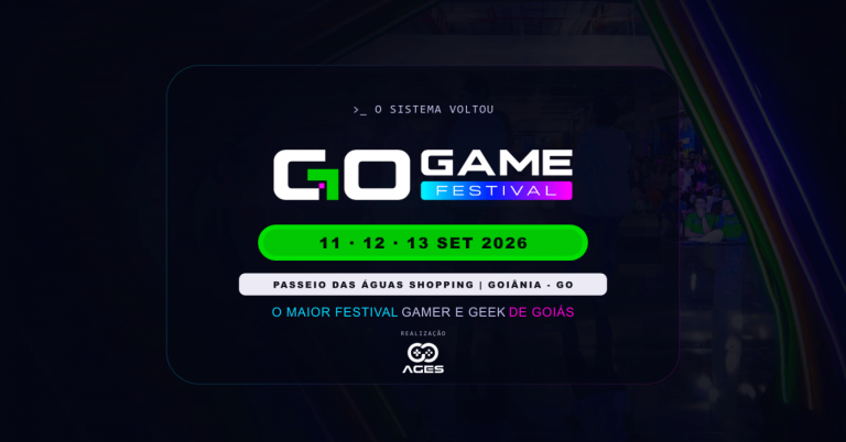 GO Game Festival 2026 terá R$ 50 mil em premiações e reúne atrações geek em Goiânia
