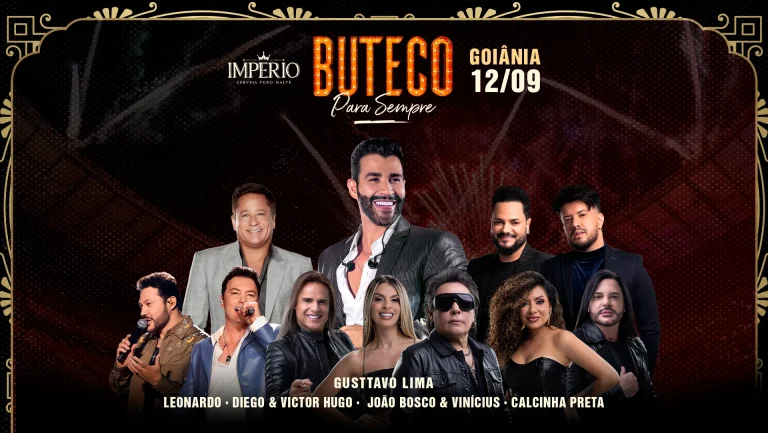 Buteco do Gusttavo Lima retorna a Goiânia com shows de Leonardo e Calcinha Preta em 12 de setembro