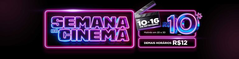 Semana do Cinema terá ingressos a partir de R$ 10 em Goiás entre 10 e 16 de setembro