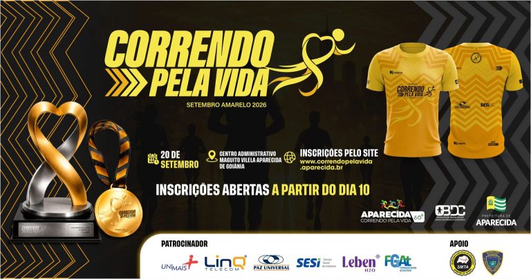 Circuito Aparecida Correndo pela Vida será realizado em 20 de setembro com provas de 5 km e 10 km